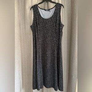 Elementz Black and White Speckled Midi Dress